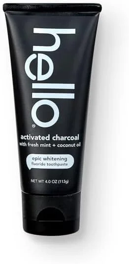 خمیر دندان سفید کننده حاوی زغال فعال HELLO با طعم نعناع تازه + روغن نارگیل - بسته 2 عددی (هر کدام 113 گرم، مجموع 226 گرم) خمیر دندان سفید کننده حاوی زغال فعال HELLO با طعم نعناع تازه + روغن نارگیل - بسته 2 عددی (هر کدام 113 گرم، مجموع 226 گرم)