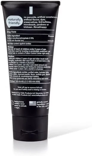 خمیر دندان سفید کننده حاوی زغال فعال HELLO با طعم نعناع تازه + روغن نارگیل - بسته 2 عددی (هر کدام 113 گرم، مجموع 226 گرم) خمیر دندان سفید کننده حاوی زغال فعال HELLO با طعم نعناع تازه + روغن نارگیل - بسته 2 عددی (هر کدام 113 گرم، مجموع 226 گرم)