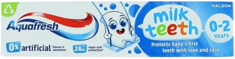 خمیر دندان کودک آکوافرش مناسب 0-3 سال 50 میلی لیتر