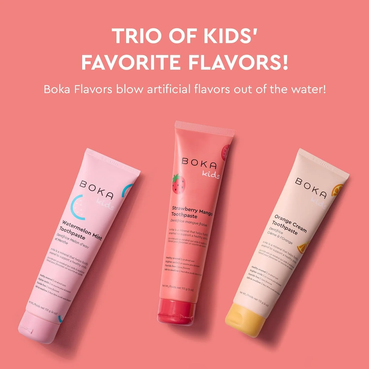 خمیر دندان بدون فلوراید بوکا نانو هیدروکسی آپاتیت، کمک به معدنی سازی مجدد، مناسب برای دندان های حساس، سفید کننده - برای بزرگسالان، مراقبت از دهان و دندان کودکان - کرم پرتقال، نعناع هندوانه، انبه توت فرنگی، 113 گرم بسته 3 عددی خمیر دندان بدون فلوراید بوکا نانو هیدروکسی آپاتیت، کمک به معدنی سازی مجدد، مناسب برای دندان های حساس، سفید کننده - برای بزرگسالان، مراقبت از دهان و دندان کودکان - کرم پرتقال، نعناع هندوانه، انبه توت فرنگی، 113 گرم بسته 3 عددی