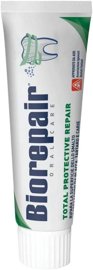 خمیر دندان محافظتی کامل Biorepair با microRepair، حجم 75 میلی لیتر [محصول وارداتی ایتالیا]