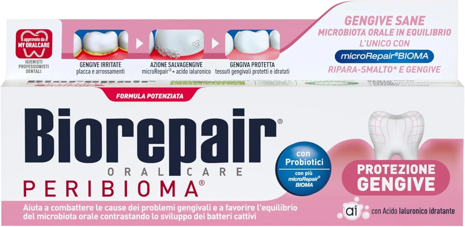 بیوریپیر، خمیر دندان محافظ لثه پریبیوم، مبارزه و جلوگیری از مشکلات لثه، با پروبیوتیک ها، اسید هیالورونیک مرطوب کننده، بدون فلوراید، 75 میلی لیتر