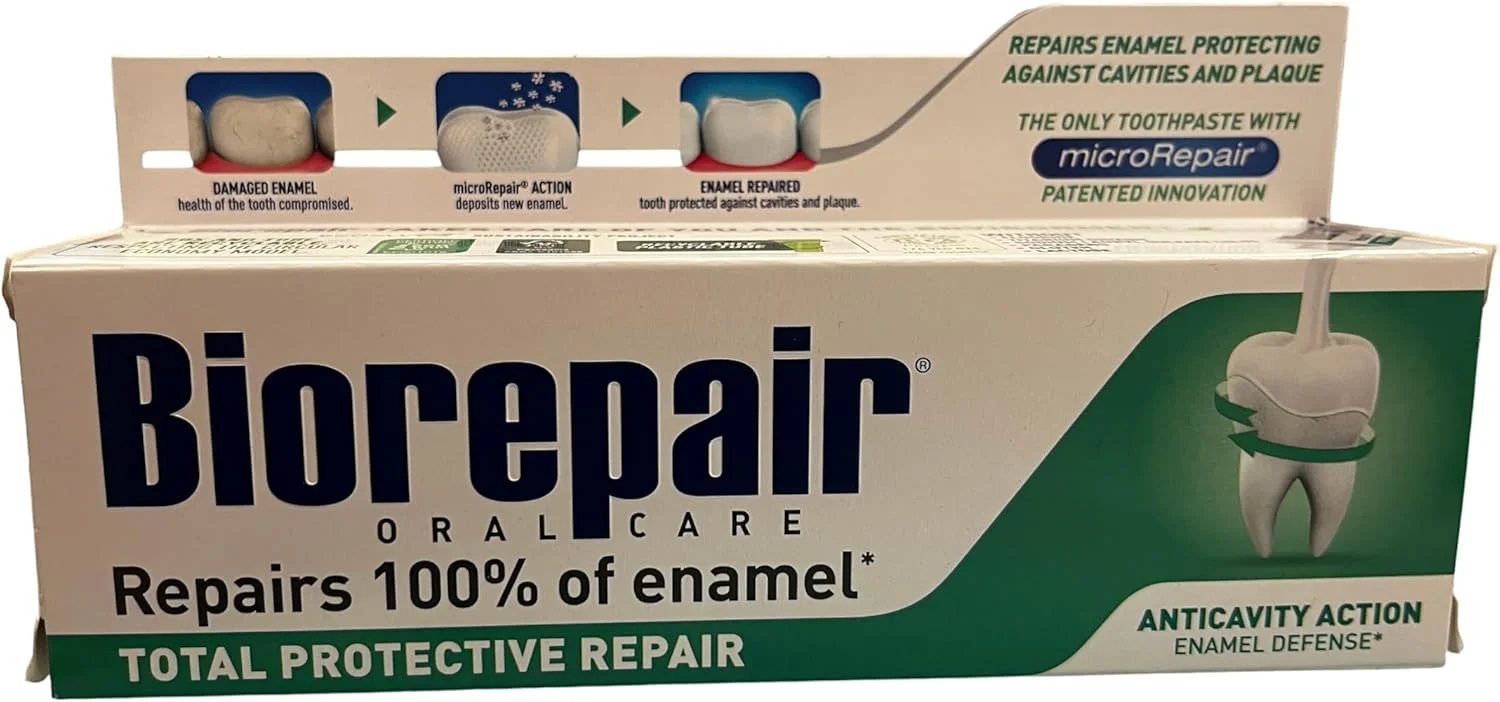 خمیر دندان محافظتی کامل Biorepair با microRepair، فرمول جدید - بسته 3 عددی تیوب 75 میلی لیتری [محصول وارداتی ایتالیا]