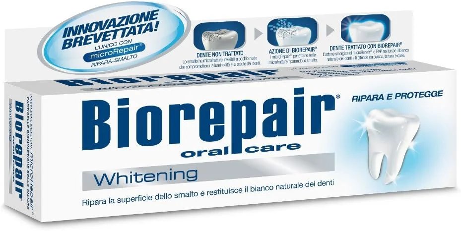 خمیر دندان سفید کننده بایوریپیر 75 میلی لیتر، ترمیم کننده مینای دندان آسیب دیده و جلوگیری از تشکیل پلاک و جرم دندان - کمک به جلوگیری از پوسیدگی قبل از شروع.