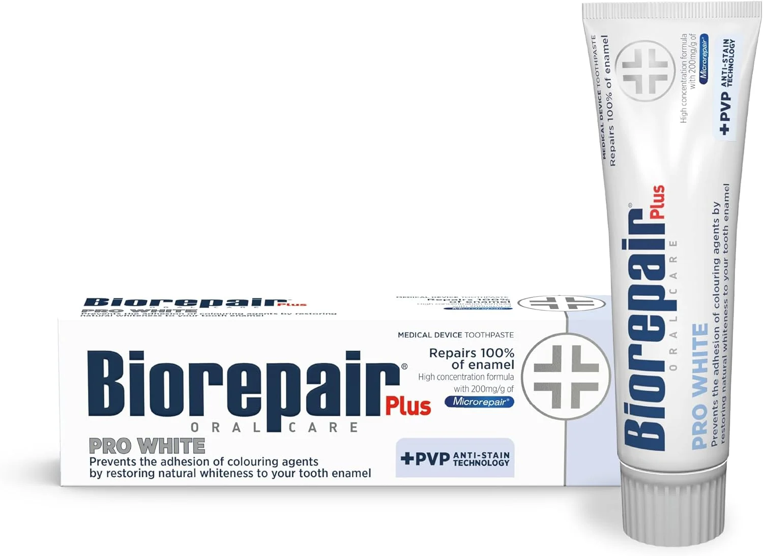 خمیر دندان Biorepair Plus Pro حجم 75 میلی لیتر، سفید کننده خمیر دندان Biorepair Plus Pro حجم 75 میلی لیتر، سفید کننده
