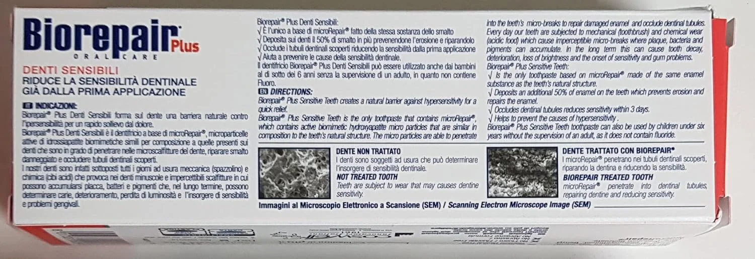 خمیر دندان روزانه برای دندان های حساس بایوریپیر - 75 میلی لیتر (بسته 6 عددی) [محصول وارداتی ایتالیا]