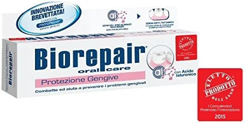 خمیر دندان محافظ لثه Biorepair با microRepair، فرمول جدید - تیوب 75 میلی لیتری (بسته 2 عددی) [وارداتی از ایتالیا]