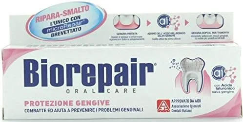خمیر دندان محافظ لثه Biorepair با microRepair، فرمول جدید - تیوب 75 میلی لیتری (بسته 2 عددی) [وارداتی از ایتالیا]