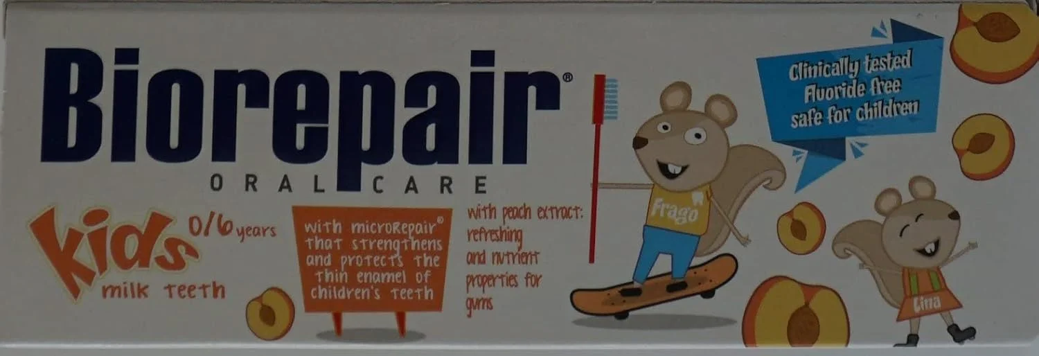 خمیر دندان کودک بایوریپیر با طعم هلو مناسب 0 تا 6 سال، 50 میلی لیتر، بسته 2 عددی