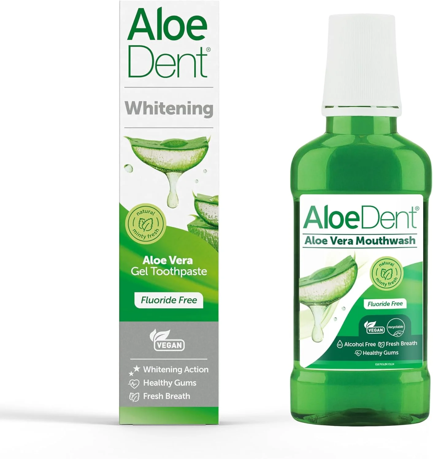 خمیر دندان سفید کننده طبیعی AloeDent بدون فلوراید 100 میلی لیتر و دهانشویه AloeDent 250 میلی لیتر بدون الکل خمیر دندان سفید کننده طبیعی AloeDent بدون فلوراید 100 میلی لیتر و دهانشویه AloeDent 250 میلی لیتر بدون الکل