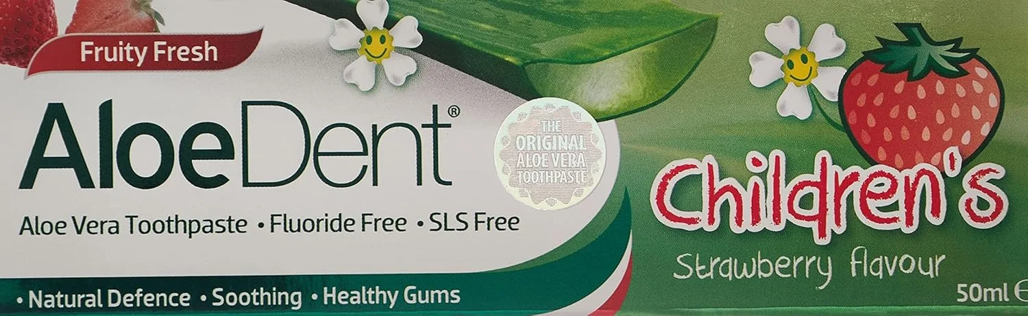 خمیر دندان کودک آلوئه دنت با طعم توت فرنگی حاوی فلوراید 50 میلی لیتر