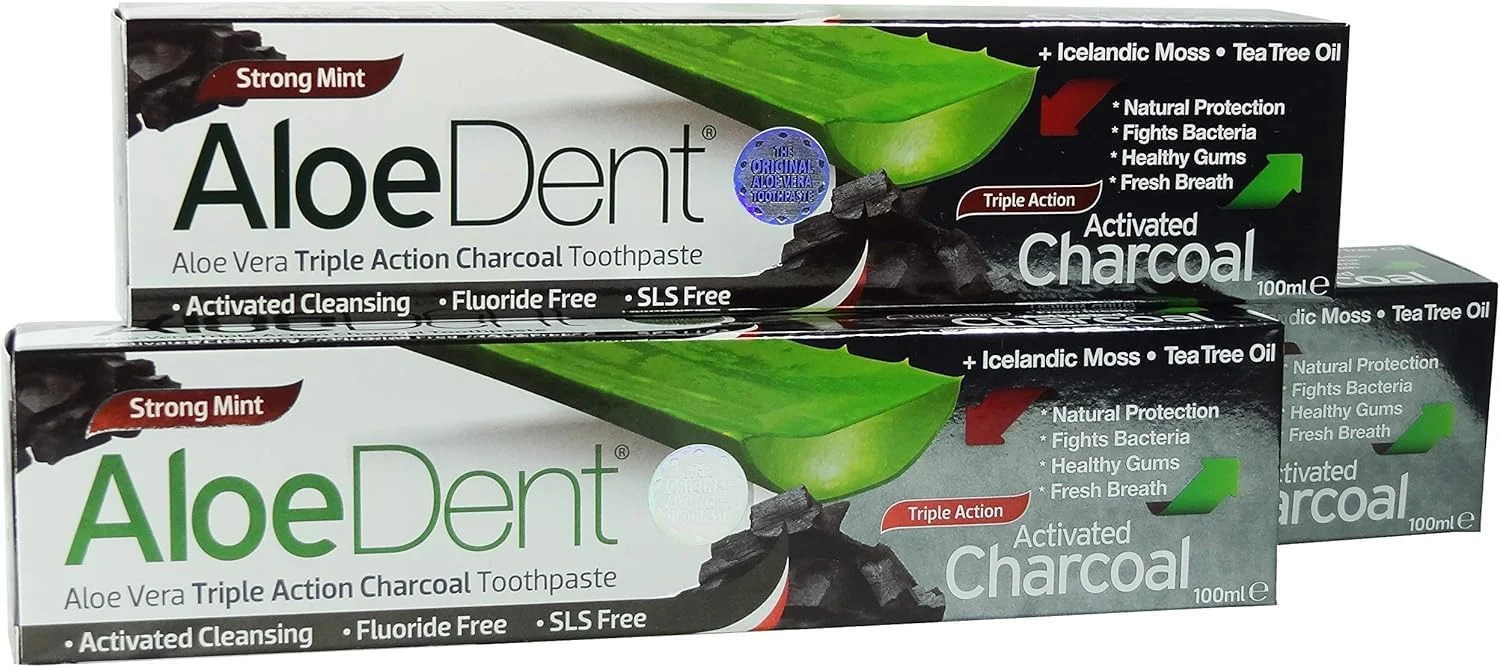 خمیر دندان زغالی سه گانه آلوئه دنت ورا - 100 میلی لیتر خمیر دندان زغالی سه گانه آلوئه دنت ورا - 100 میلی لیتر