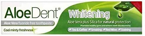 خمیر دندان آلوئه ورا سفید کننده Aloe Dent بدون فلوراید، 100 میلی لیتر