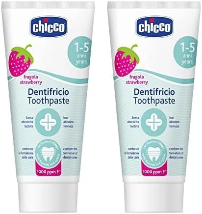 خمیر دندان کودک چیکو مدل CH07429 با طعم توت فرنگی 50 میلی لیتر (بسته 2 عددی)