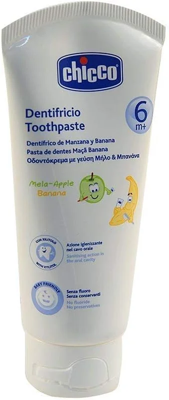 خمیر دندان کودک چیکو با طعم سیب و موز (۵۰ میلی لیتر، بسته ۲ عددی)