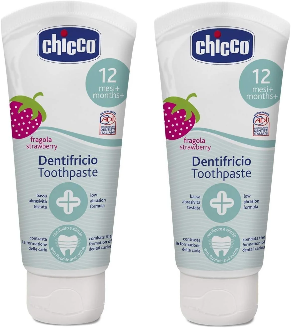خمیر دندان کودک چیکو با طعم توت فرنگی (۵۰ میلی لیتر) بسته ۲ عددی