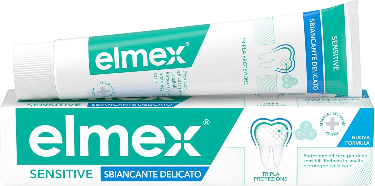 خمیر دندان سفید کننده المکس مناسب دندان های حساس، بسته 75 میلی لیتری | حاوی آمینه فلوراید | دندان های سفیدتر | از بین بردن لکه ها | سفید کننده دندان