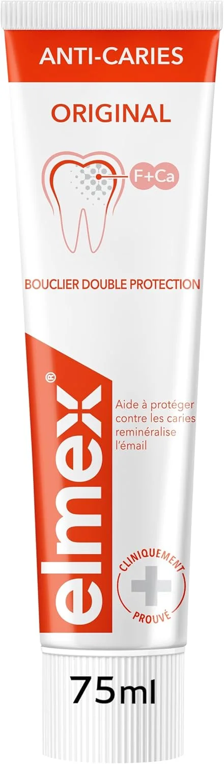 خمیر دندان محافظت از پوسیدگی دندان المکس 4 عدد 75 میلی لیتر - تمیز کننده دندان پزشکی برای محافظت بسیار موثر از پوسیدگی دندان - سپر محافظ فلوراید کلسیم فعال دوتایی برای دندان های بادوام