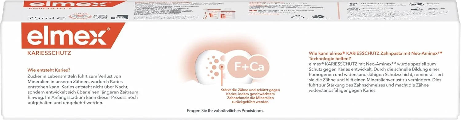 خمیر دندان محافظت از پوسیدگی دندان المکس 4 عدد 75 میلی لیتر - تمیز کننده دندان پزشکی برای محافظت بسیار موثر از پوسیدگی دندان - سپر محافظ فلوراید کلسیم فعال دوتایی برای دندان های بادوام