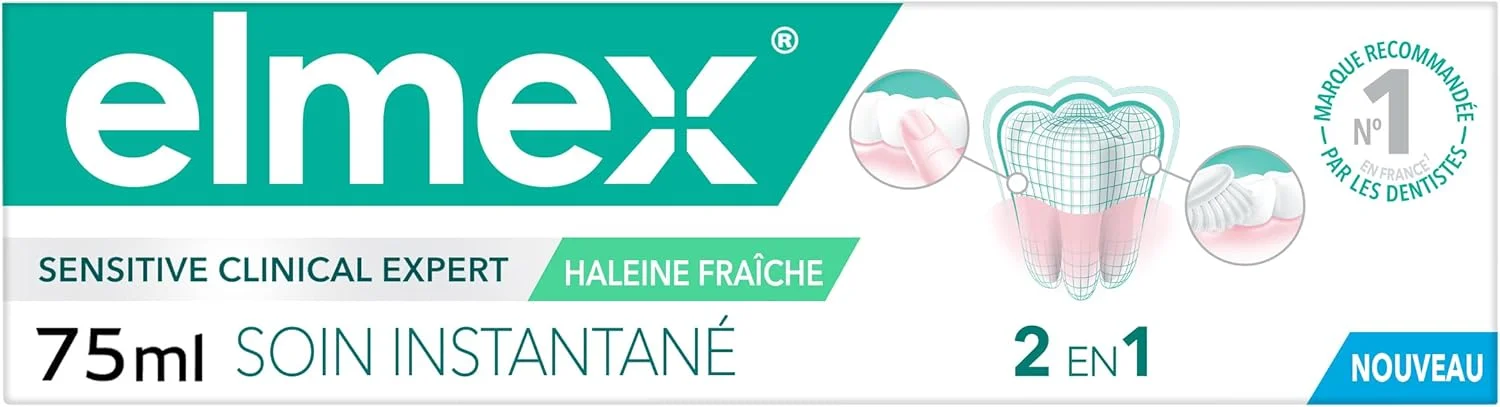 خمیر دندان ELMEX - مراقبت فوری و تنفس تازه برای دندان های حساس - محافظت طولانی مدت - 75 میلی لیتر