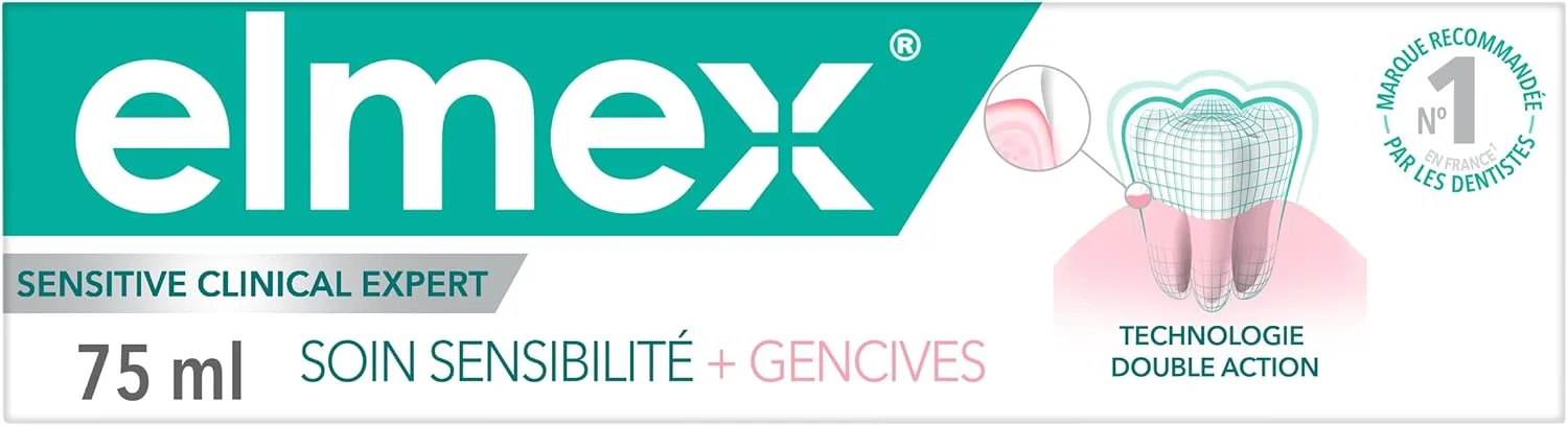 ELMEX - تغذیه کننده دندان های حساس + محافظت از لثه، تقویت کننده لثه، فرمولاسیون دوگانه با اثبات بالینی، تیوب 75 میلی لیتری