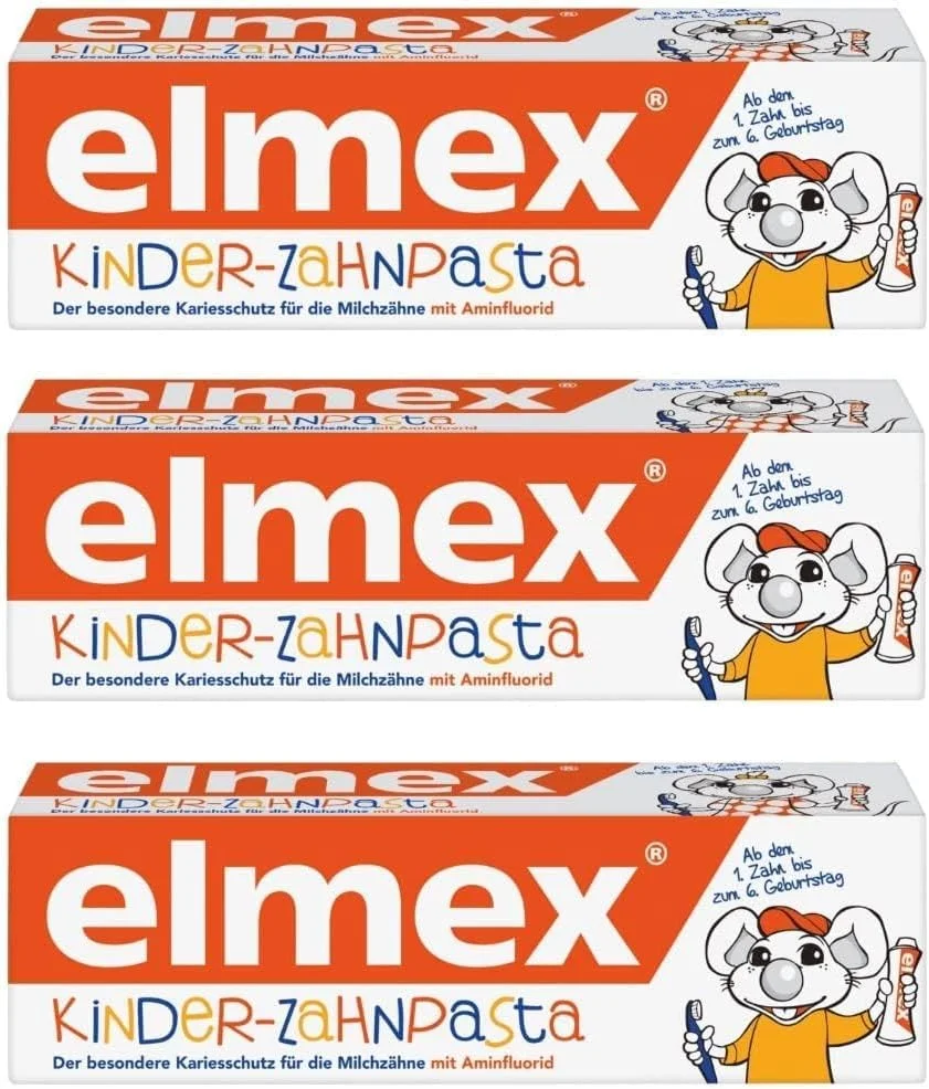 خمیر دندان کودک Elmex، بسته 3 عددی (3 x 50 میلی لیتر)