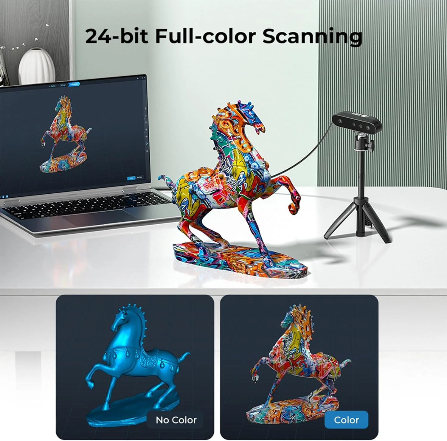 اسکنر سه بعدی Creality CR-Ferret SE، دقت 0.1 میلی متر، ضد لرزش و سرعت اسکن 30 فریم در ثانیه، اسکنر سه بعدی رومیزی تمام رنگی ارتقا یافته برای اشیاء فلزی مشکی غیر بازتابنده اسکنر سه بعدی Creality CR-Ferret SE، دقت 0.1 میلی متر، ضد لرزش و سرعت اسکن 30 فریم در ثانیه، اسکنر سه بعدی رومیزی تمام رنگی ارتقا یافته برای اشیاء فلزی مشکی غیر بازتابنده