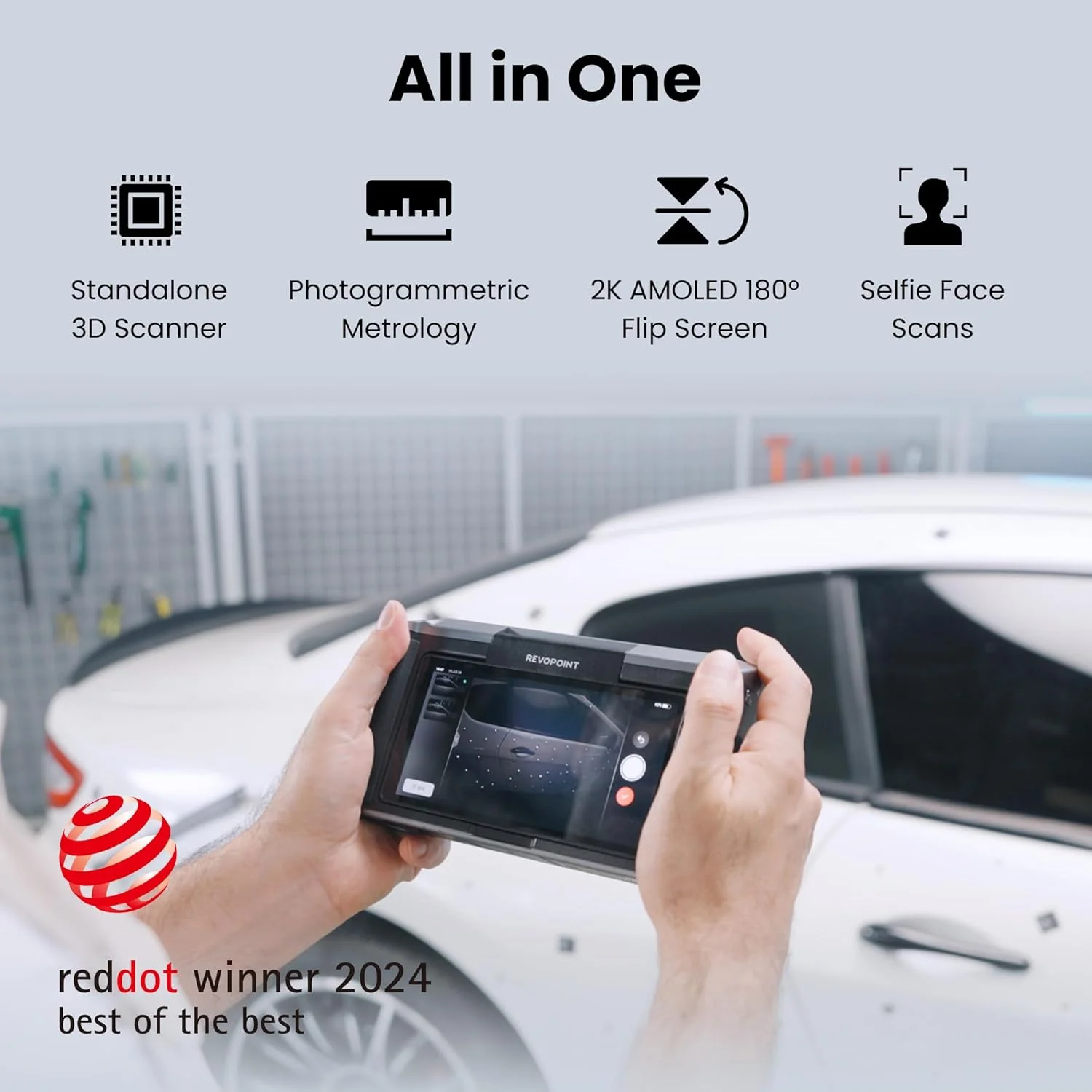 اسکنر سه بعدی Revopoint MIRACO Plus برای پرینت سه بعدی دستی، اسکنر پرینتر سه بعدی با فتوگرامتری، دقت تا 0.03 میلی متر، اسکن تمام رنگی برای اشیاء کوچک تا بزرگ، تست اسکنر سه بعدی Revopoint MIRACO Plus برای پرینت سه بعدی دستی، اسکنر پرینتر سه بعدی با فتوگرامتری، دقت تا 0.03 میلی متر، اسکن تمام رنگی برای اشیاء کوچک تا بزرگ، تست