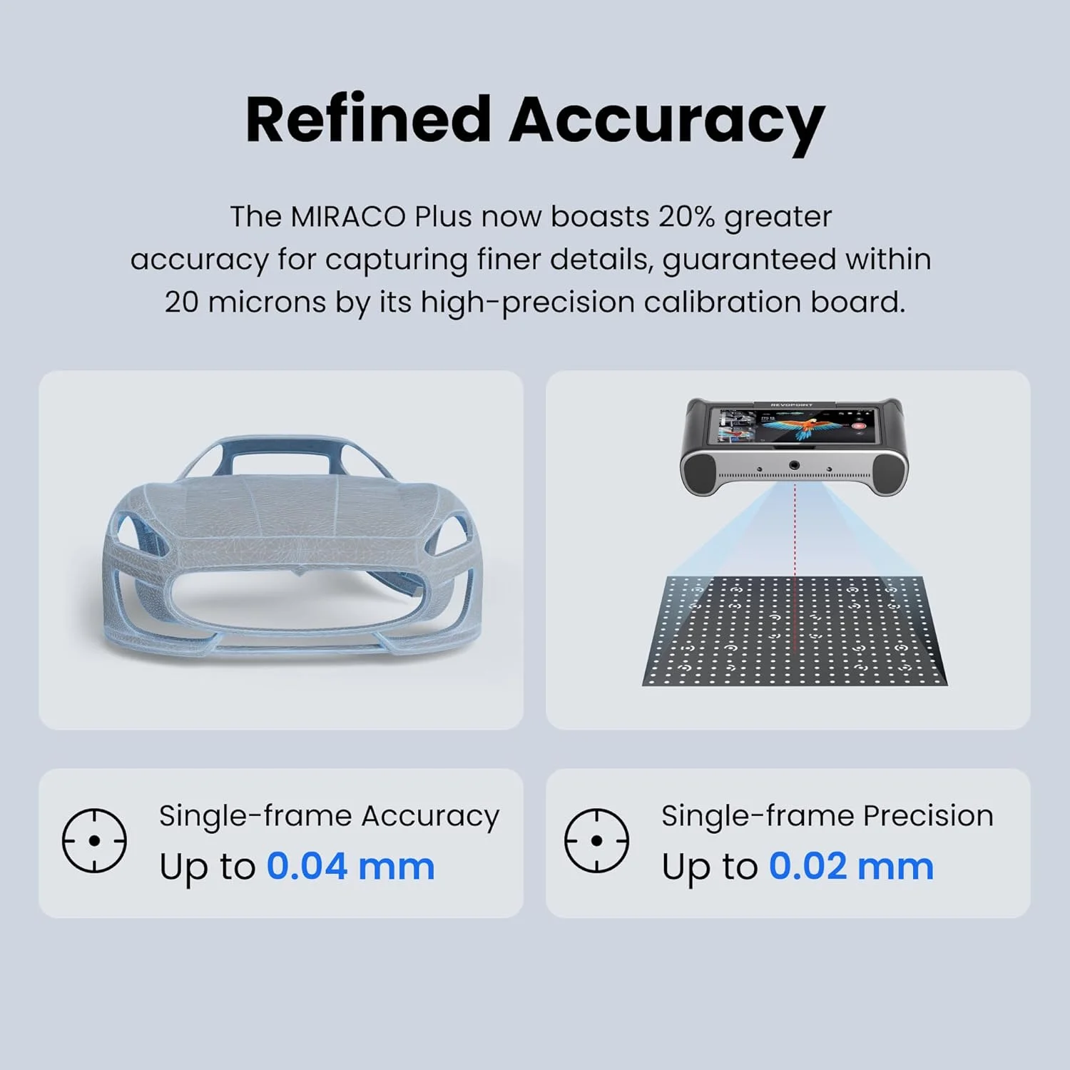 اسکنر سه بعدی Revopoint MIRACO Plus برای پرینت سه بعدی دستی، اسکنر پرینتر سه بعدی با فتوگرامتری، دقت تا 0.03 میلی متر، اسکن تمام رنگی برای اشیاء کوچک تا بزرگ، تست اسکنر سه بعدی Revopoint MIRACO Plus برای پرینت سه بعدی دستی، اسکنر پرینتر سه بعدی با فتوگرامتری، دقت تا 0.03 میلی متر، اسکن تمام رنگی برای اشیاء کوچک تا بزرگ، تست