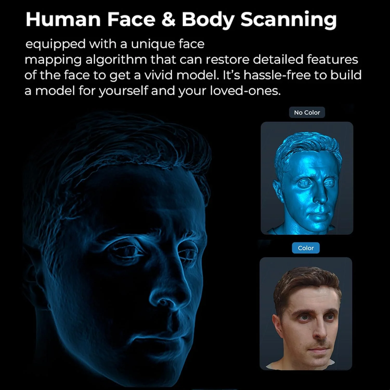 اسکنر سه بعدی Cryfokt، اسکن دقیق تمام رنگی ضد لرزش و انعطاف پذیر برای اشیاء فلزی مشکی و غیر بازتابنده