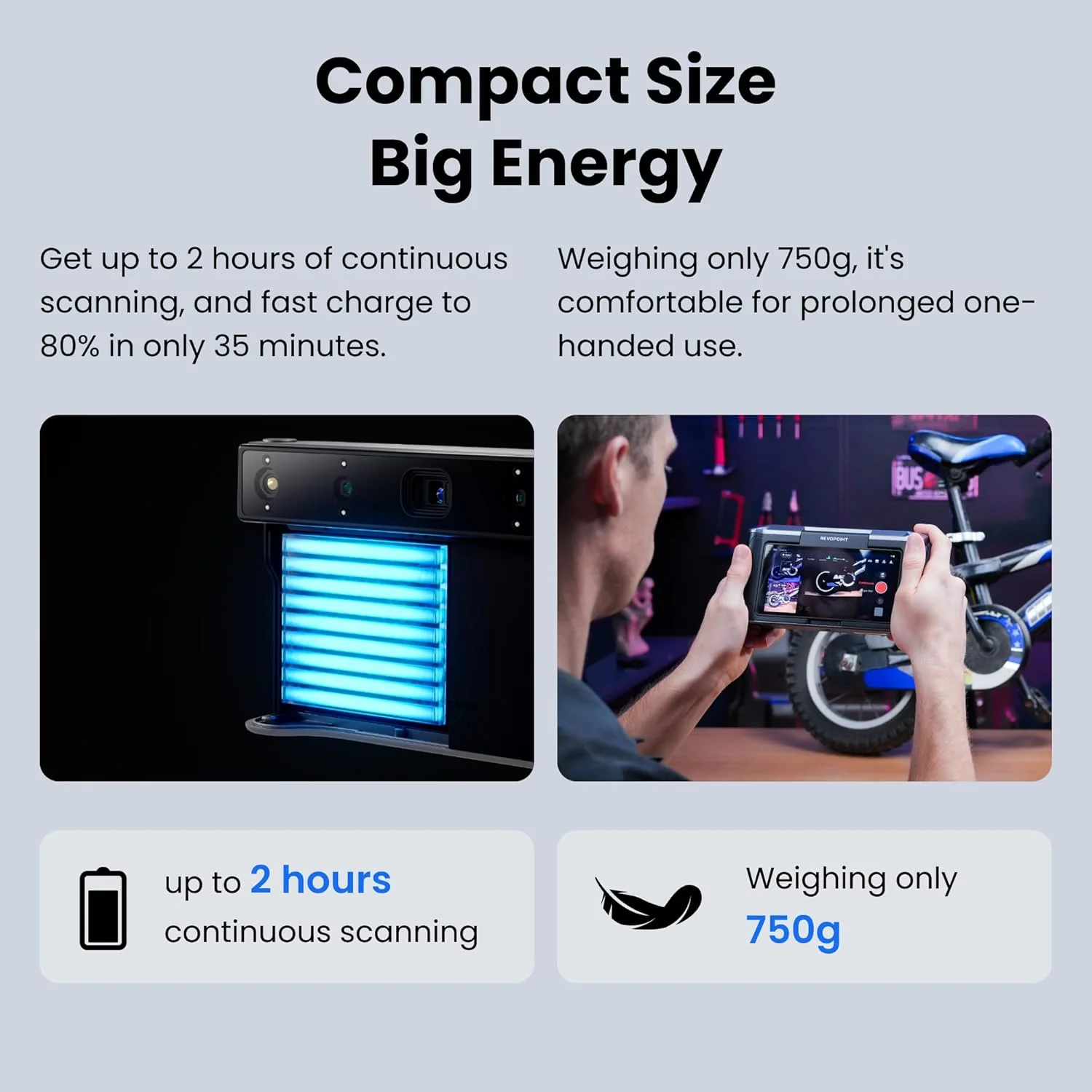 اسکنر سه بعدی Revopoint MIRACO Plus برای پرینت سه بعدی دستی، اسکنر پرینتر سه بعدی با فتوگرامتری، دقت تا 0.03 میلی متر، اسکن تمام رنگی برای اشیاء کوچک تا بزرگ، تست اسکنر سه بعدی Revopoint MIRACO Plus برای پرینت سه بعدی دستی، اسکنر پرینتر سه بعدی با فتوگرامتری، دقت تا 0.03 میلی متر، اسکن تمام رنگی برای اشیاء کوچک تا بزرگ، تست