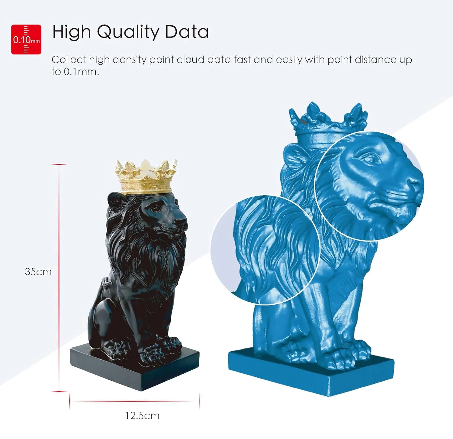 اسکنر سه بعدی دستی Shining3D [Einstar] با دوربین رنگی RGB داخلی، سرعت اسکن 14 فریم در ثانیه برای چاپ سه بعدی، مراقبت های بهداشتی، هنر