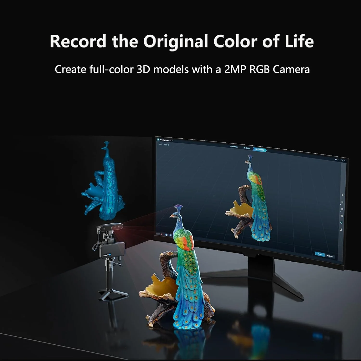 اسکنر سه بعدی دستی بی سیم Creality Ferret Pro با دوربین رنگی RGB، دقت 0.1 میلی متر، سرعت اسکن تا 30 فریم در ثانیه، پشتیبانی از اسکن اشیا 15-200 سانتی متر برای آیفون، اندروید و مک اسکنر سه بعدی دستی بی سیم Creality Ferret Pro با دوربین رنگی RGB، دقت 0.1 میلی متر، سرعت اسکن تا 30 فریم در ثانیه، پشتیبانی از اسکن اشیا 15-200 سانتی متر برای آیفون، اندروید و مک