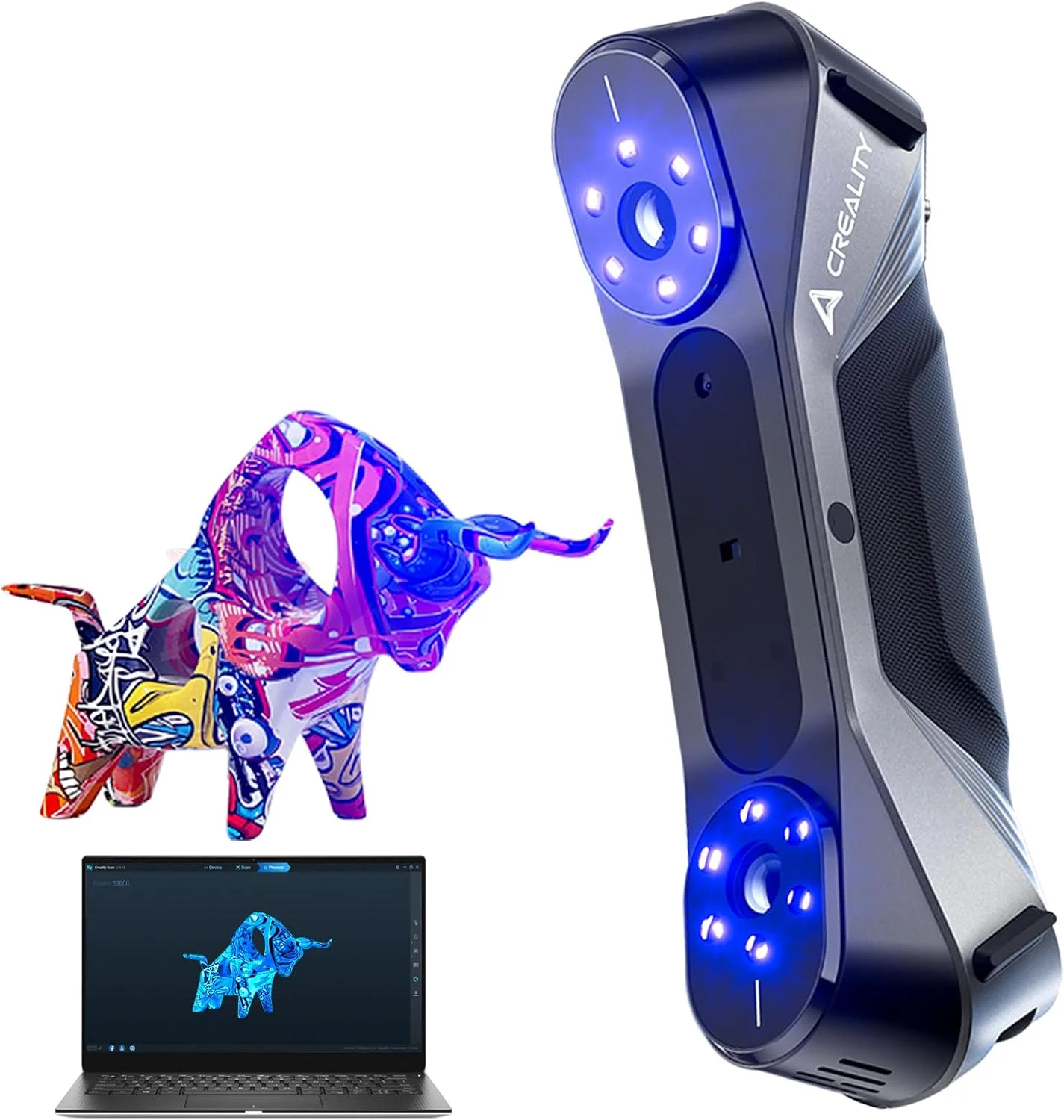 اسکنر سه بعدی Creality CR-Scan Raptor برای پرینت سه بعدی، اسکنر دستی چند خطی آبی و NIR با دقت 0.02 میلی متر، ردیابی ضد لرزش، اسکن تمام رنگی 24 بیتی سریع برای ویندوز و macOS اسکنر سه بعدی Creality CR-Scan Raptor برای پرینت سه بعدی، اسکنر دستی چند خطی آبی و NIR با دقت 0.02 میلی متر، ردیابی ضد لرزش، اسکن تمام رنگی 24 بیتی سریع برای ویندوز و macOS