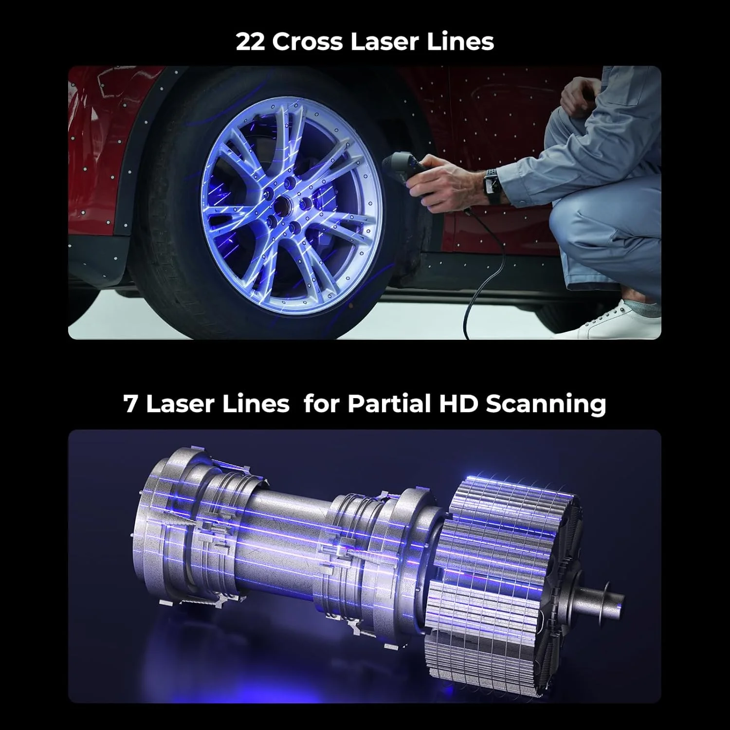 اسکنر سه بعدی Creality CR-Scan Raptor Pro برای چاپ سه بعدی، 22+7 خط لیزر آبی، اسکن با فریم بالا 30-60 فریم در ثانیه، اسکن تمام رنگی 24 بیتی، اسکن اشیاء از 5 میلی متر تا 4000 میلی متر برای ویندوز/مک اسکنر سه بعدی Creality CR-Scan Raptor Pro برای چاپ سه بعدی، 22+7 خط لیزر آبی، اسکن با فریم بالا 30-60 فریم در ثانیه، اسکن تمام رنگی 24 بیتی، اسکن اشیاء از 5 میلی متر تا 4000 میلی متر برای ویندوز/مک