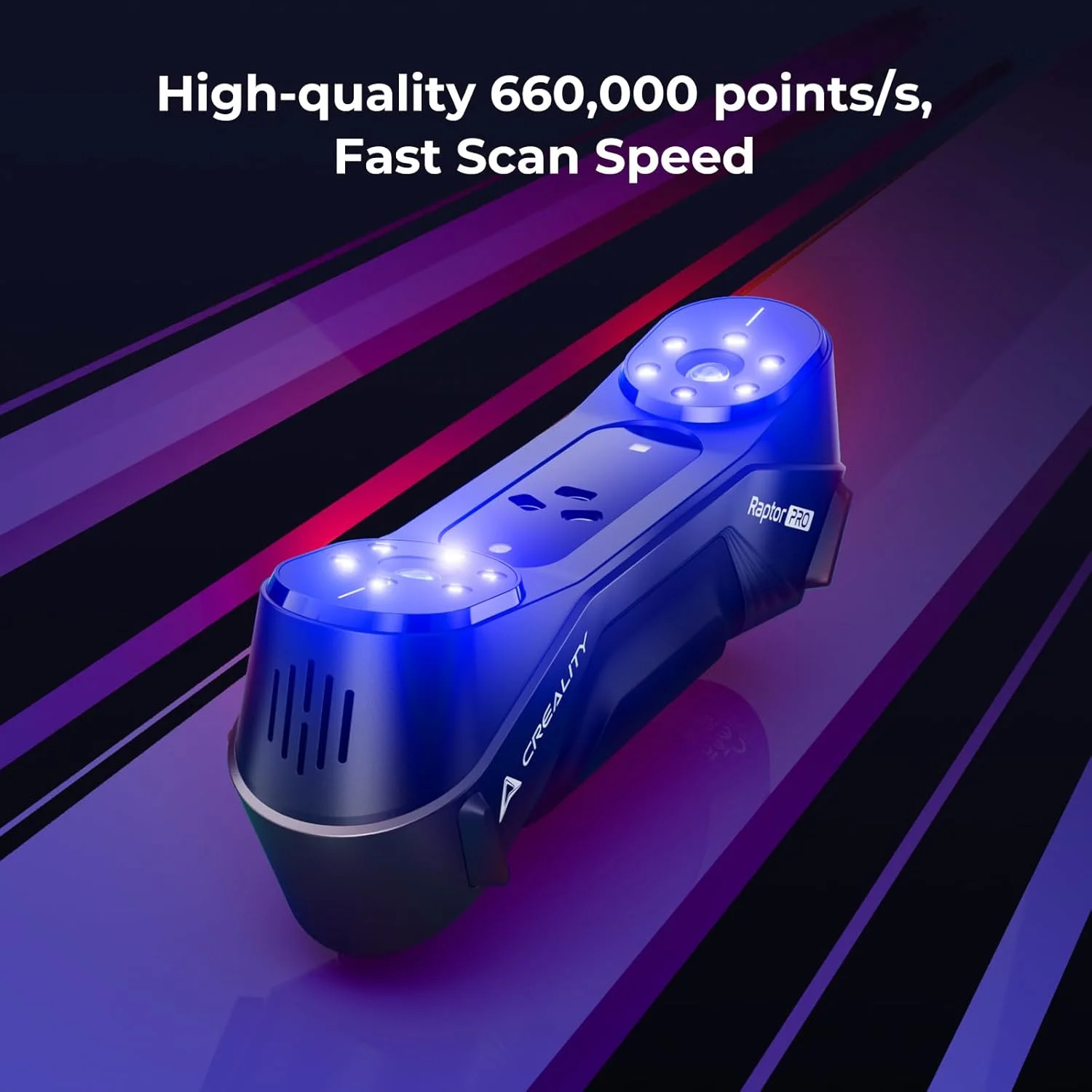 اسکنر سه بعدی Creality CR-Scan Raptor Pro برای چاپ سه بعدی، 22+7 خط لیزر آبی، اسکن با فریم بالا 30-60 فریم در ثانیه، اسکن تمام رنگی 24 بیتی، اسکن اشیاء از 5 میلی متر تا 4000 میلی متر برای ویندوز/مک اسکنر سه بعدی Creality CR-Scan Raptor Pro برای چاپ سه بعدی، 22+7 خط لیزر آبی، اسکن با فریم بالا 30-60 فریم در ثانیه، اسکن تمام رنگی 24 بیتی، اسکن اشیاء از 5 میلی متر تا 4000 میلی متر برای ویندوز/مک
