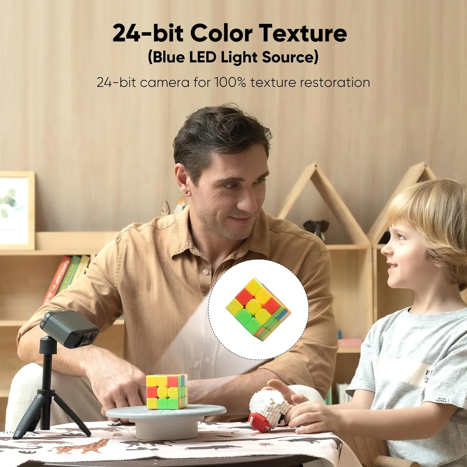 اسکنر سه بعدی 3DMakerpro برای چاپ سه بعدی، اسکنر مدل سه بعدی قابل حمل با دقت بالای 0.03 میلی متر، دوربین رنگی 24 بیتی، لنز ضد لرزش، سازگار با ویندوز/مک اسکنر سه بعدی 3DMakerpro برای چاپ سه بعدی، اسکنر مدل سه بعدی قابل حمل با دقت بالای 0.03 میلی متر، دوربین رنگی 24 بیتی، لنز ضد لرزش، سازگار با ویندوز/مک