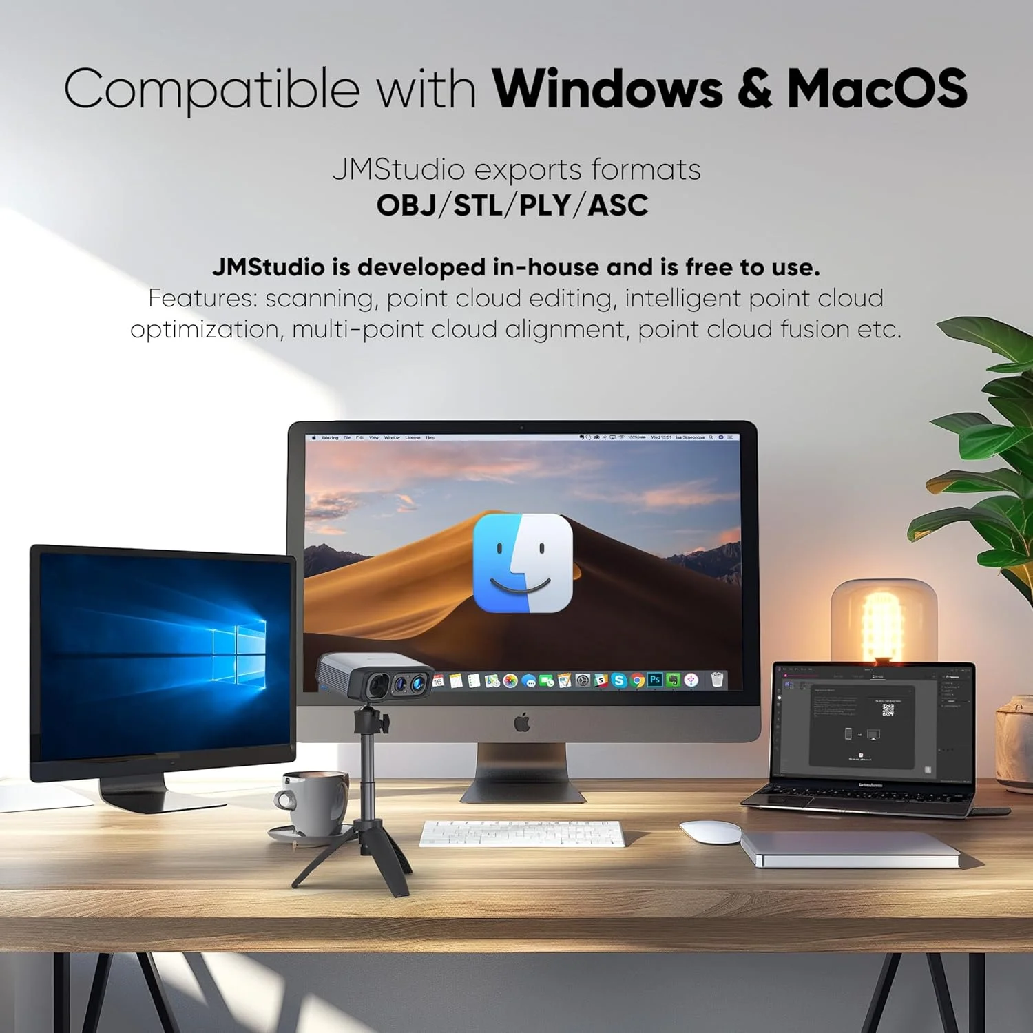 اسکنر سه بعدی 3DMakerpro برای چاپ سه بعدی، اسکنر مدل سه بعدی قابل حمل با دقت بالای 0.03 میلی متر، دوربین رنگی 24 بیتی، لنز ضد لرزش، سازگار با ویندوز/مک اسکنر سه بعدی 3DMakerpro برای چاپ سه بعدی، اسکنر مدل سه بعدی قابل حمل با دقت بالای 0.03 میلی متر، دوربین رنگی 24 بیتی، لنز ضد لرزش، سازگار با ویندوز/مک