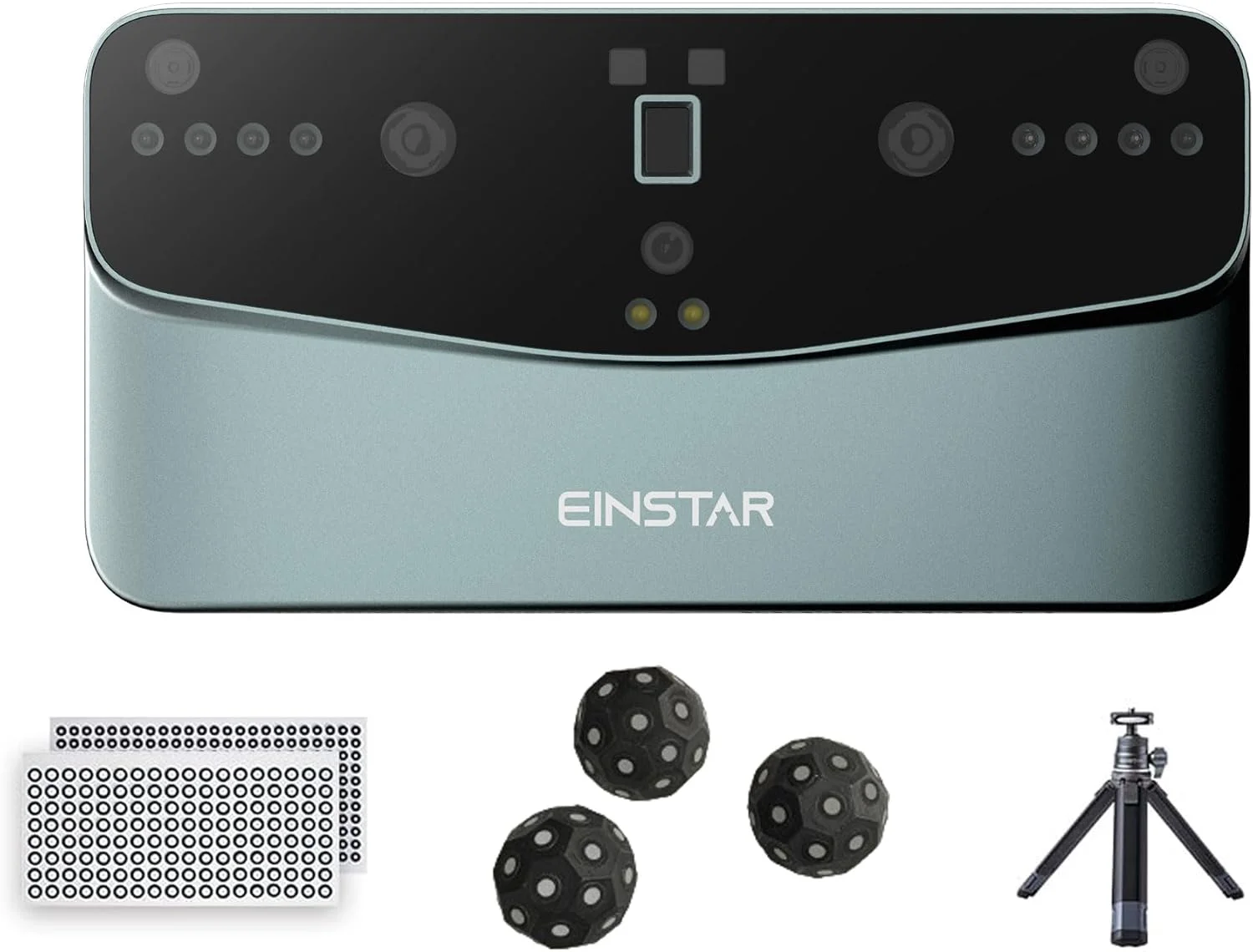 اسکنر سه بعدی Einstar Vega به همراه پایه و نشانگر کمکی، طراحی یکپارچه بی سیم، تکنولوژی پروژکتور VCSEL/MEMS، اسکن سه بعدی روان از اشیاء کوچک و بزرگ، پردازنده قدرتمند 8 هسته ای اسکنر سه بعدی Einstar Vega به همراه پایه و نشانگر کمکی، طراحی یکپارچه بی سیم، تکنولوژی پروژکتور VCSEL/MEMS، اسکن سه بعدی روان از اشیاء کوچک و بزرگ، پردازنده قدرتمند 8 هسته ای