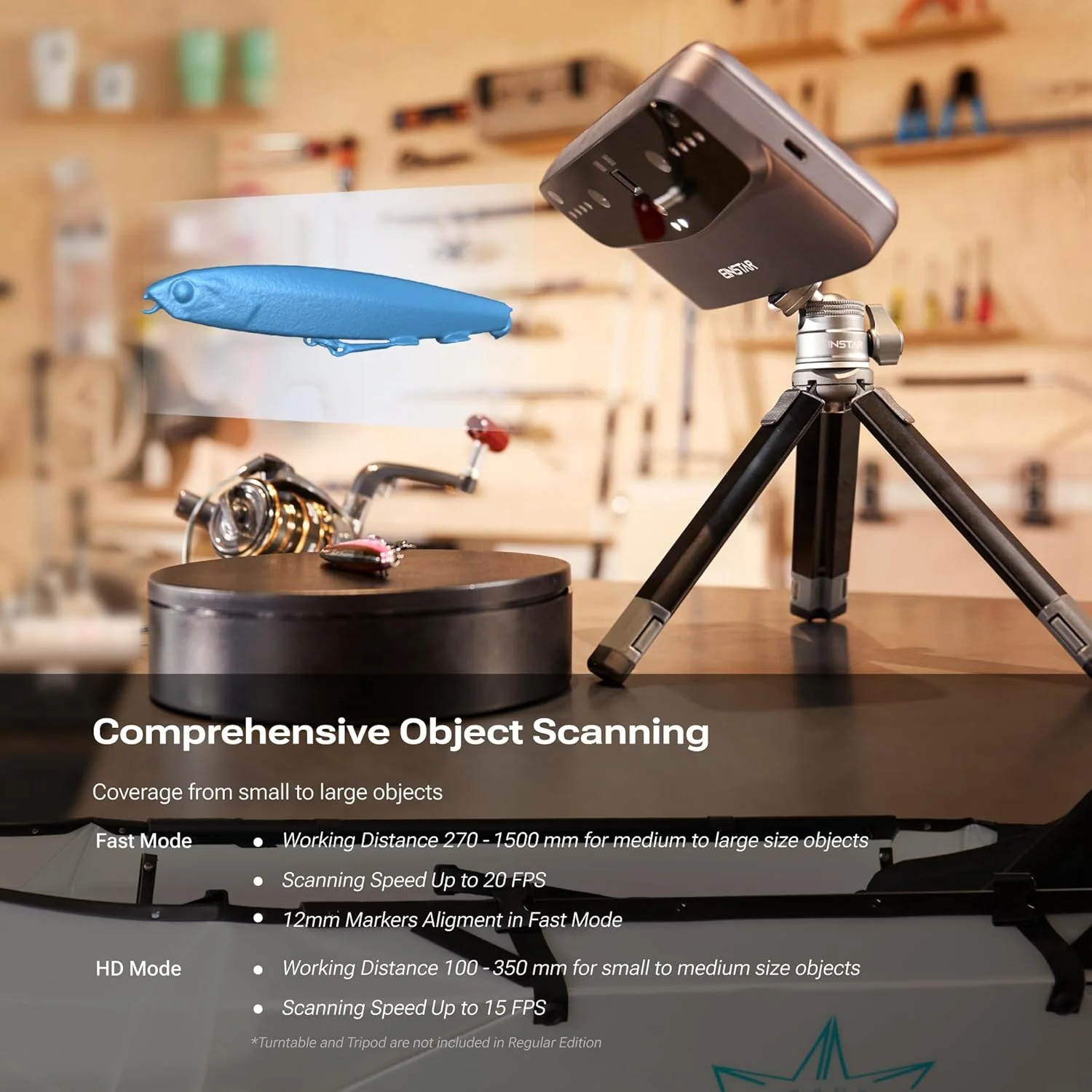 اسکنر سه بعدی بی سیم Shining 3D EINSTAR Vega، اسکنر سه بعدی دستی همه کاره، پشتیبانی از دو فناوری اسکن، مناسب برای اشیاء کوچک تا بزرگ، اسکن پایدار در فضای باز، 8 هسته پردازنده اسکنر سه بعدی بی سیم Shining 3D EINSTAR Vega، اسکنر سه بعدی دستی همه کاره، پشتیبانی از دو فناوری اسکن، مناسب برای اشیاء کوچک تا بزرگ، اسکن پایدار در فضای باز، 8 هسته پردازنده