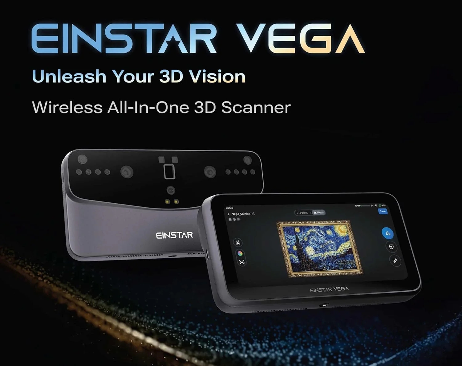 اسکنر سه بعدی Einstar Vega به همراه پایه و نشانگر کمکی، طراحی یکپارچه بی سیم، تکنولوژی پروژکتور VCSEL/MEMS، اسکن سه بعدی روان از اشیاء کوچک و بزرگ، پردازنده قدرتمند 8 هسته ای اسکنر سه بعدی Einstar Vega به همراه پایه و نشانگر کمکی، طراحی یکپارچه بی سیم، تکنولوژی پروژکتور VCSEL/MEMS، اسکن سه بعدی روان از اشیاء کوچک و بزرگ، پردازنده قدرتمند 8 هسته ای