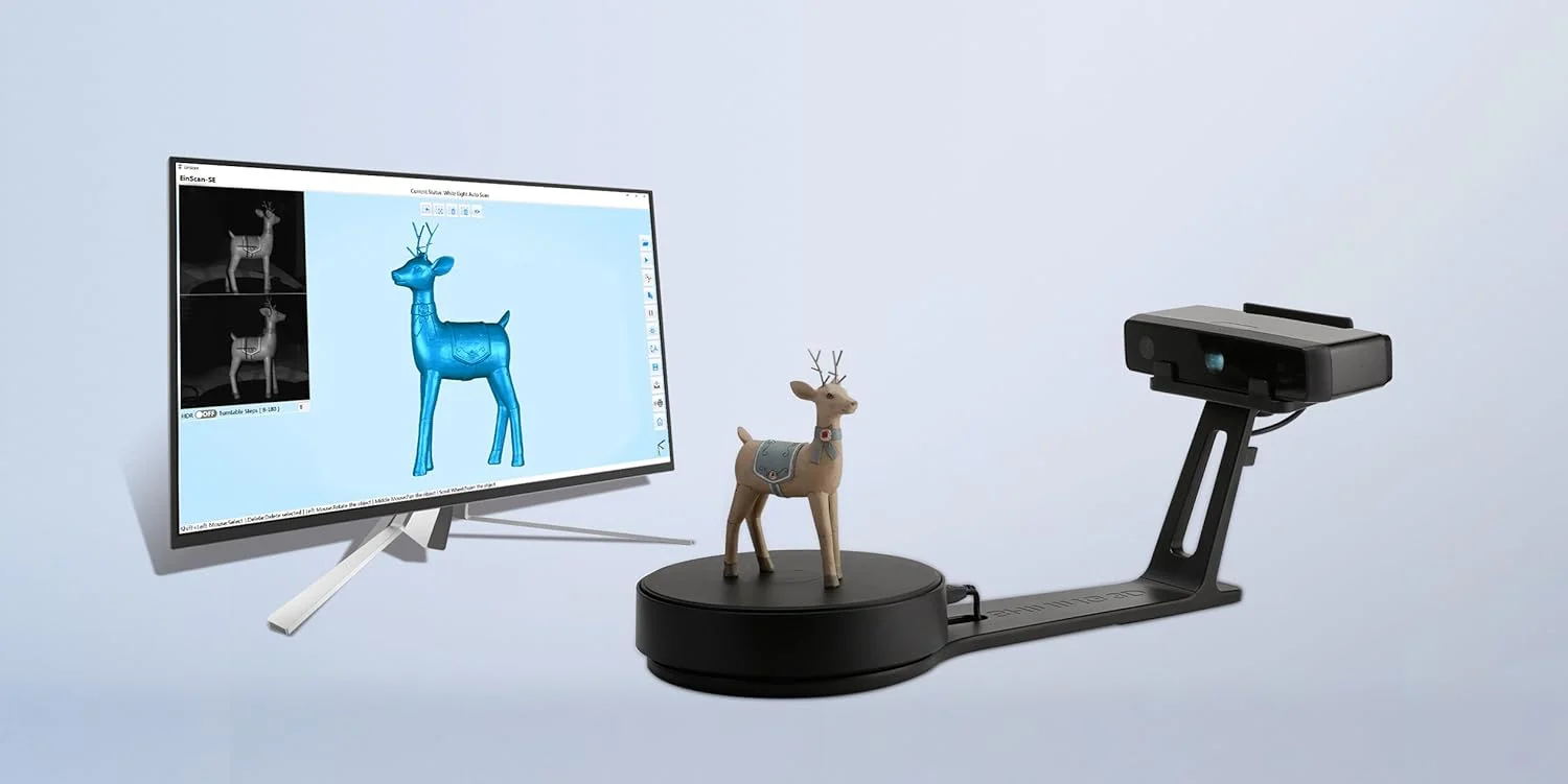 اسکنر رومیزی جدید Shining 3D EinScan SE - اسکن ثابت و خودکار دو حالته با دقت 0.1 میلی متر