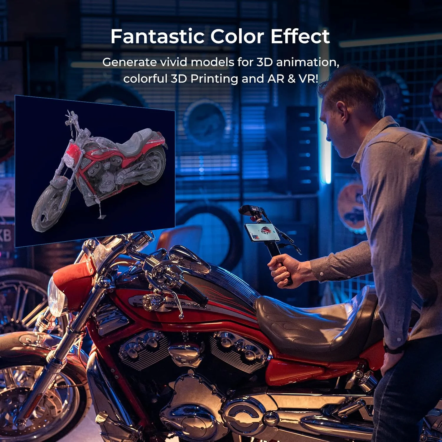 اسکنر سه بعدی Creality CR-Scan Ferret برای چاپ سه بعدی، اسکنر دستی ارتقا یافته با سرعت اسکن بالا 30 FPS، اسکن دو حالته، دقت 0.1 میلی متر برای تلفن های اندروید، کامپیوتر و ویندوز 10/11 اسکنر سه بعدی Creality CR-Scan Ferret برای چاپ سه بعدی، اسکنر دستی ارتقا یافته با سرعت اسکن بالا 30 FPS، اسکن دو حالته، دقت 0.1 میلی متر برای تلفن های اندروید، کامپیوتر و ویندوز 10/11