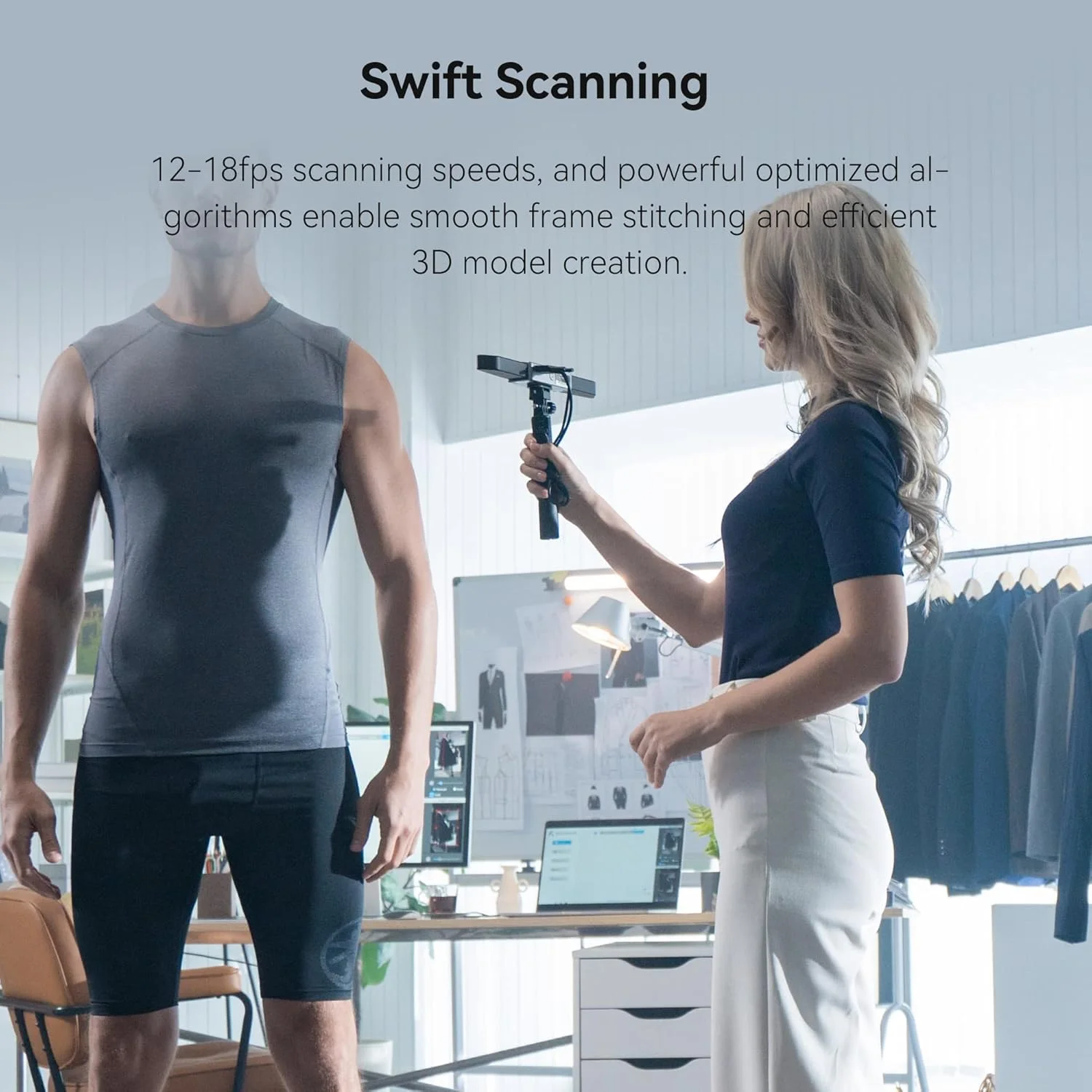 اسکنر سه بعدی دستی Revopoint Range برای پرینت سه بعدی به همراه صفحه گردان، اسکنر مدل سه بعدی با اسکن سه بعدی تمام رنگی تا سرعت اسکن 18 فریم بر ثانیه، برای اسکن بدن، صورت و قطعات خودرو - نسخه پریمیوم اسکنر سه بعدی دستی Revopoint Range برای پرینت سه بعدی به همراه صفحه گردان، اسکنر مدل سه بعدی با اسکن سه بعدی تمام رنگی تا سرعت اسکن 18 فریم بر ثانیه، برای اسکن بدن، صورت و قطعات خودرو - نسخه پریمیوم