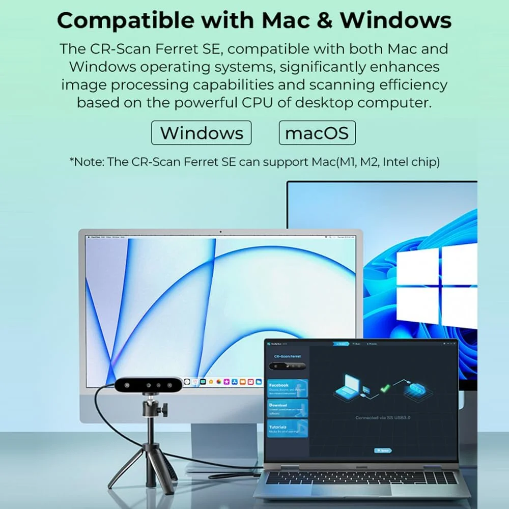 اسکنر سه بعدی قابل حمل و دستی Irovami Creality CR-Scan Ferret SE با سرعت اسکن 30 فریم بر ثانیه، دقت 0.1 میلی متر، تراشه ASIC، اسکن دو حالته با سرعت اسکن 30 فریم بر ثانیه و پشتیبانی از اسکن تمام رنگی اسکنر سه بعدی قابل حمل و دستی Irovami Creality CR-Scan Ferret SE با سرعت اسکن 30 فریم بر ثانیه، دقت 0.1 میلی متر، تراشه ASIC، اسکن دو حالته با سرعت اسکن 30 فریم بر ثانیه و پشتیبانی از اسکن تمام رنگی