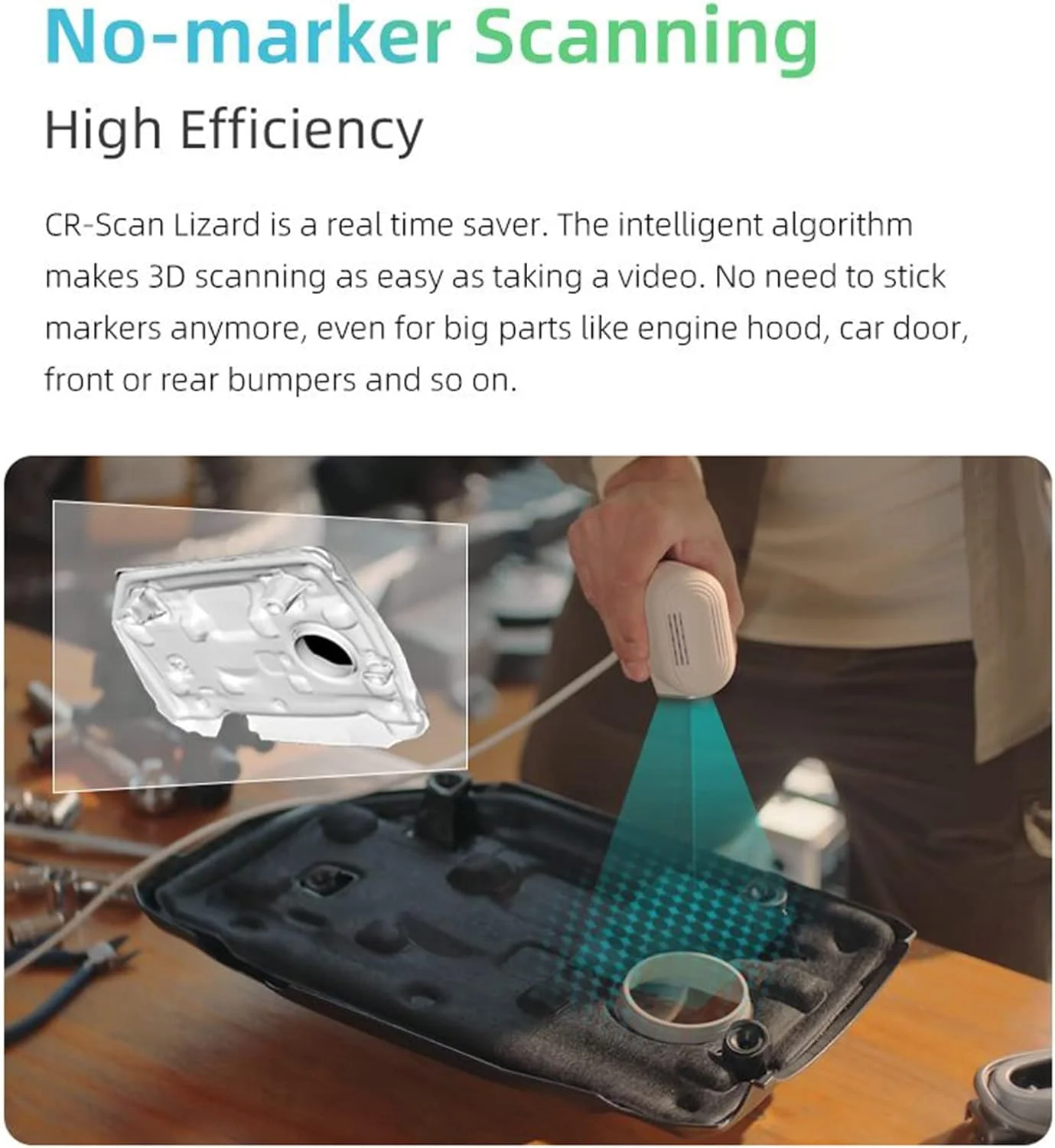 اسکنر سه بعدی قابل حمل Shanjia Crea.lity CR-SCAN Lizard Premium، اسکنر مدل سازی سه بعدی با دقت بالای 0.05 میلی متر، پشتیبانی از بازسازی رنگ اشیاء سیاه، خروجی OBJ/STL با صفحه گردان برای چاپ سه بعدی صنعتی اسکنر سه بعدی قابل حمل Shanjia Crea.lity CR-SCAN Lizard Premium، اسکنر مدل سازی سه بعدی با دقت بالای 0.05 میلی متر، پشتیبانی از بازسازی رنگ اشیاء سیاه، خروجی OBJ/STL با صفحه گردان برای چاپ سه بعدی صنعتی