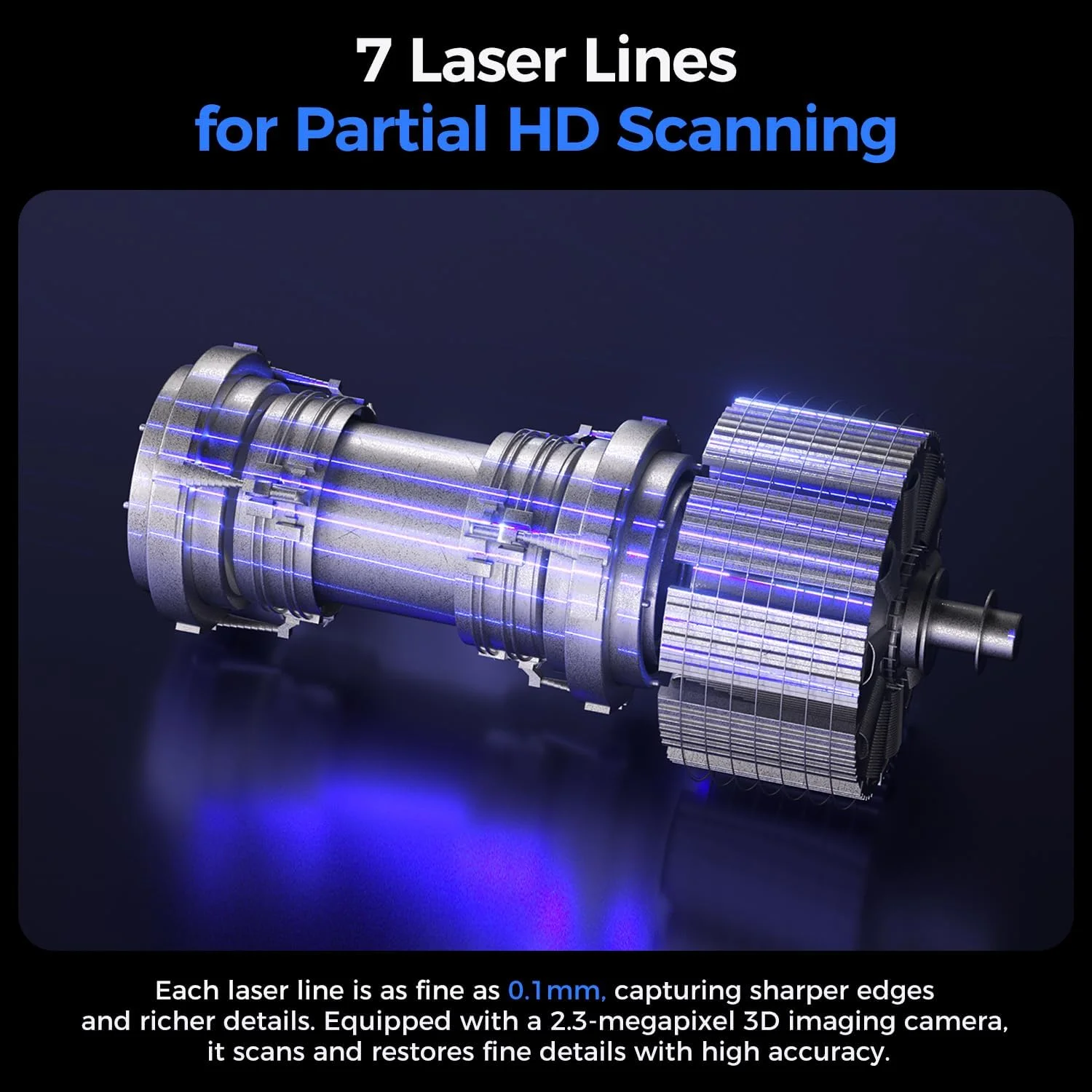 اسکنر سه بعدی Creality Raptor Pro برای پروژههای خودرو و مهندسی با دقت 0.02 میلیمتری، 22+7 لیزر آبی، سرعت اسکن تا 60 فریم در ثانیه اسکنر سه بعدی Creality Raptor Pro برای پروژههای خودرو و مهندسی با دقت 0.02 میلیمتری، 22+7 لیزر آبی، سرعت اسکن تا 60 فریم در ثانیه