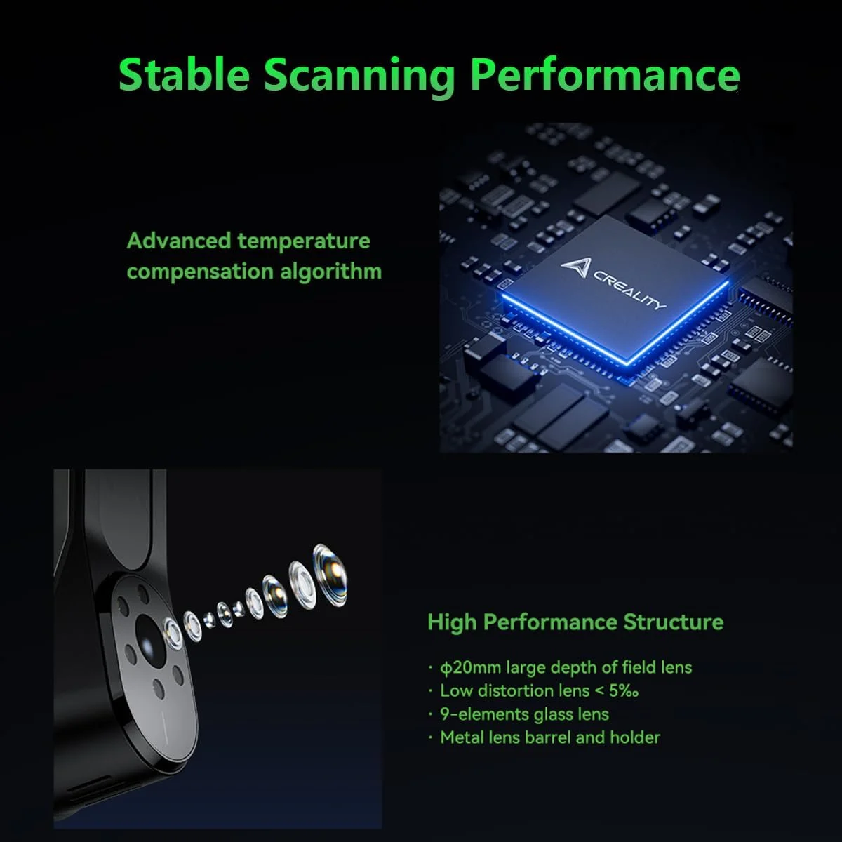 اسکنر سه بعدی Crealty مدل CR Scan Raptor برای اسکن مو و بدن، سرعت اسکن تا 60 فریم بر ثانیه و دقت 0.02 میلی متر، نور آبی صنعتی، اسکن با کیفیت بالا اسکنر سه بعدی Crealty مدل CR Scan Raptor برای اسکن مو و بدن، سرعت اسکن تا 60 فریم بر ثانیه و دقت 0.02 میلی متر، نور آبی صنعتی، اسکن با کیفیت بالا