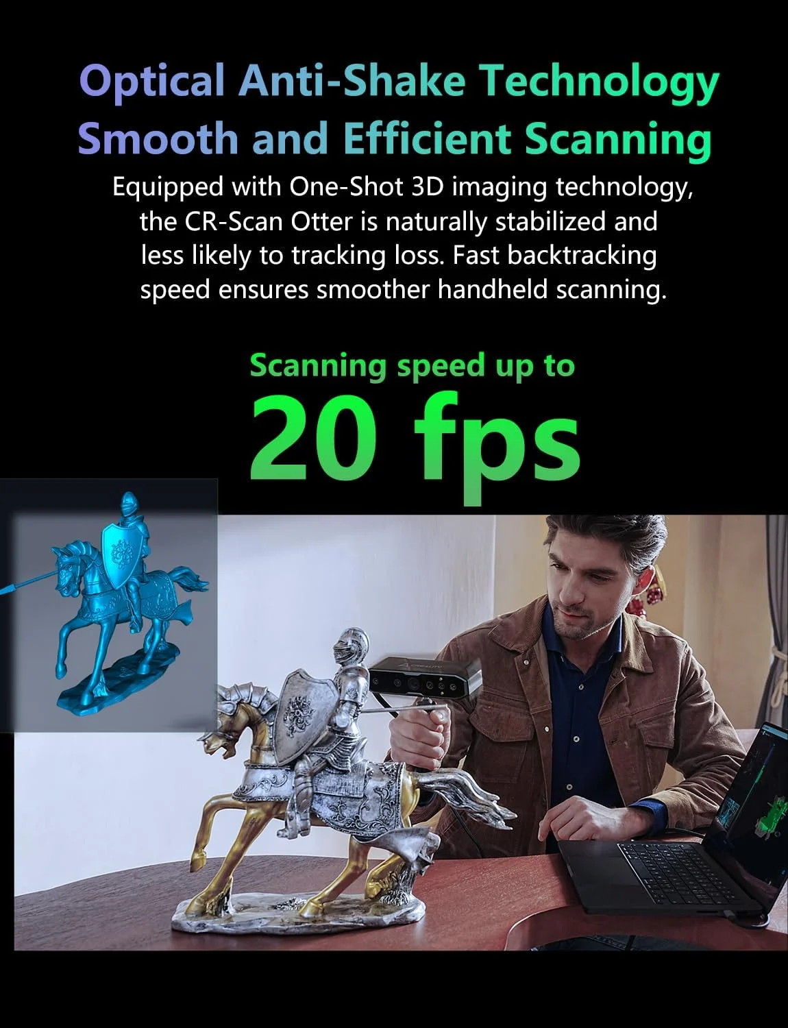 اسکنر سه بعدی Crealty CR-Scan Otter برای چاپ سه بعدی، پشتیبانی از اسکن مو و بدن، سرعت اسکن تا 20 فریم در ثانیه و دقت 0.02 میلی متر، اسکن با کیفیت بالا برای ویندوز و مک اسکنر سه بعدی Crealty CR-Scan Otter برای چاپ سه بعدی، پشتیبانی از اسکن مو و بدن، سرعت اسکن تا 20 فریم در ثانیه و دقت 0.02 میلی متر، اسکن با کیفیت بالا برای ویندوز و مک