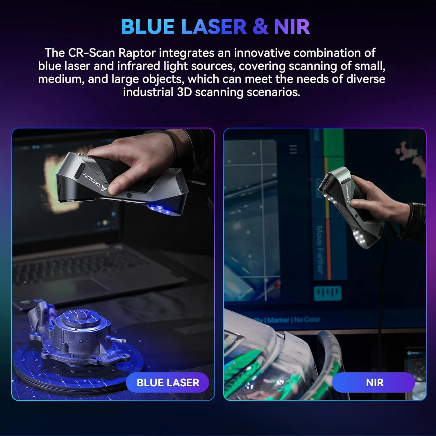 اسکنر سه بعدی Creality CR-Scan Raptor برای پرینت سه بعدی، اسکنر دستی ارتقا یافته با دقت 0.02 میلی متر، ردیابی ضد لرزش، سرعت اسکن تا 60 فریم در ثانیه برای اشیاء بین 5 تا 2000 میلی متر برای ویندوز و macOS اسکنر سه بعدی Creality CR-Scan Raptor برای پرینت سه بعدی، اسکنر دستی ارتقا یافته با دقت 0.02 میلی متر، ردیابی ضد لرزش، سرعت اسکن تا 60 فریم در ثانیه برای اشیاء بین 5 تا 2000 میلی متر برای ویندوز و macOS